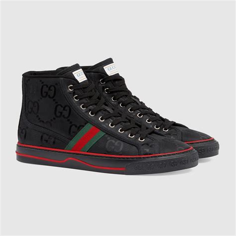 black gucci top mens|Gucci high tops for men.